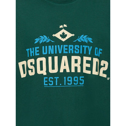 Grünes Baumwoll-T-Shirt von Dsquared²