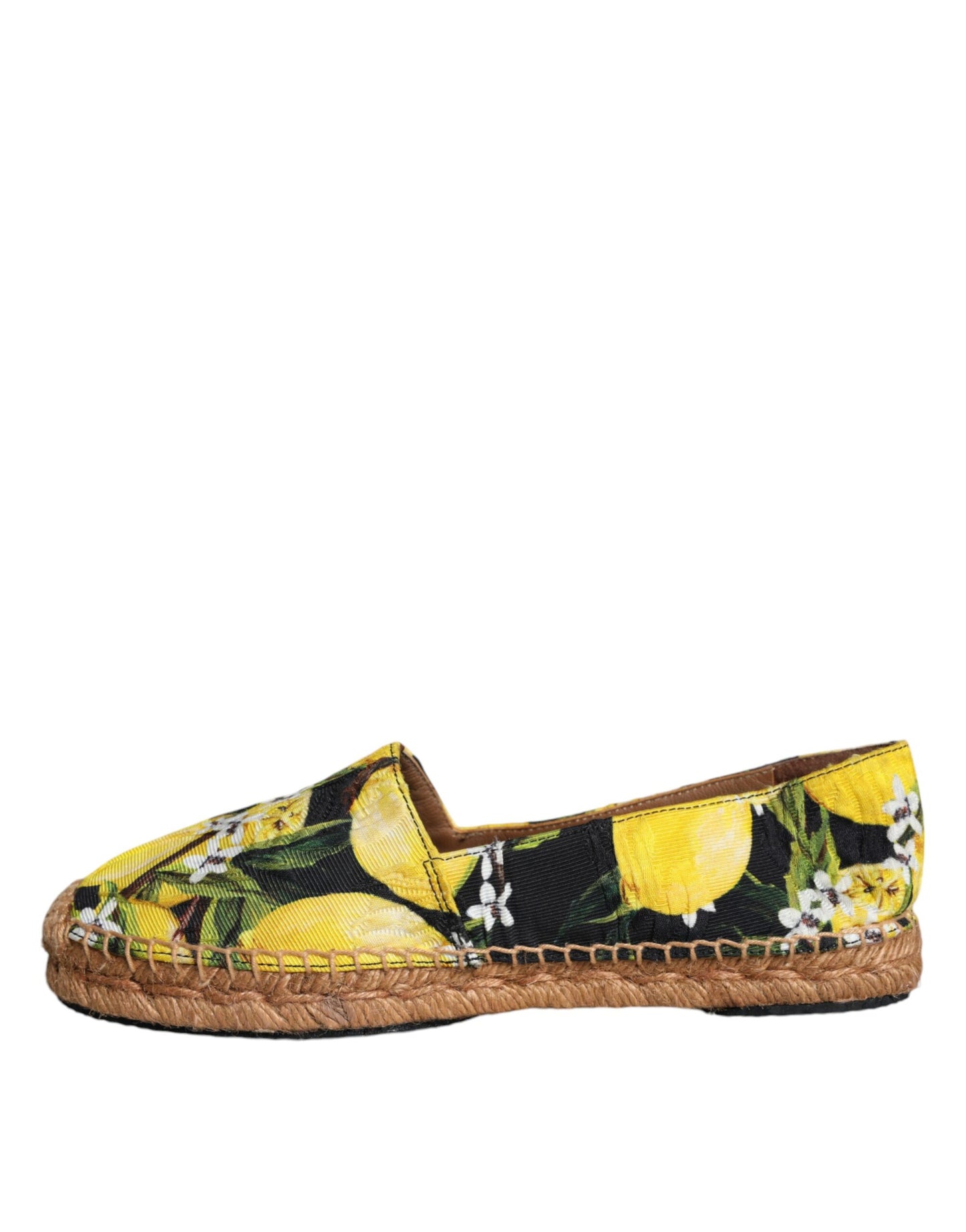 Dolce &amp; Gabbana – Espadrilles zum Reinschlüpfen in Mehrfarbig mit Zitronenmotiv