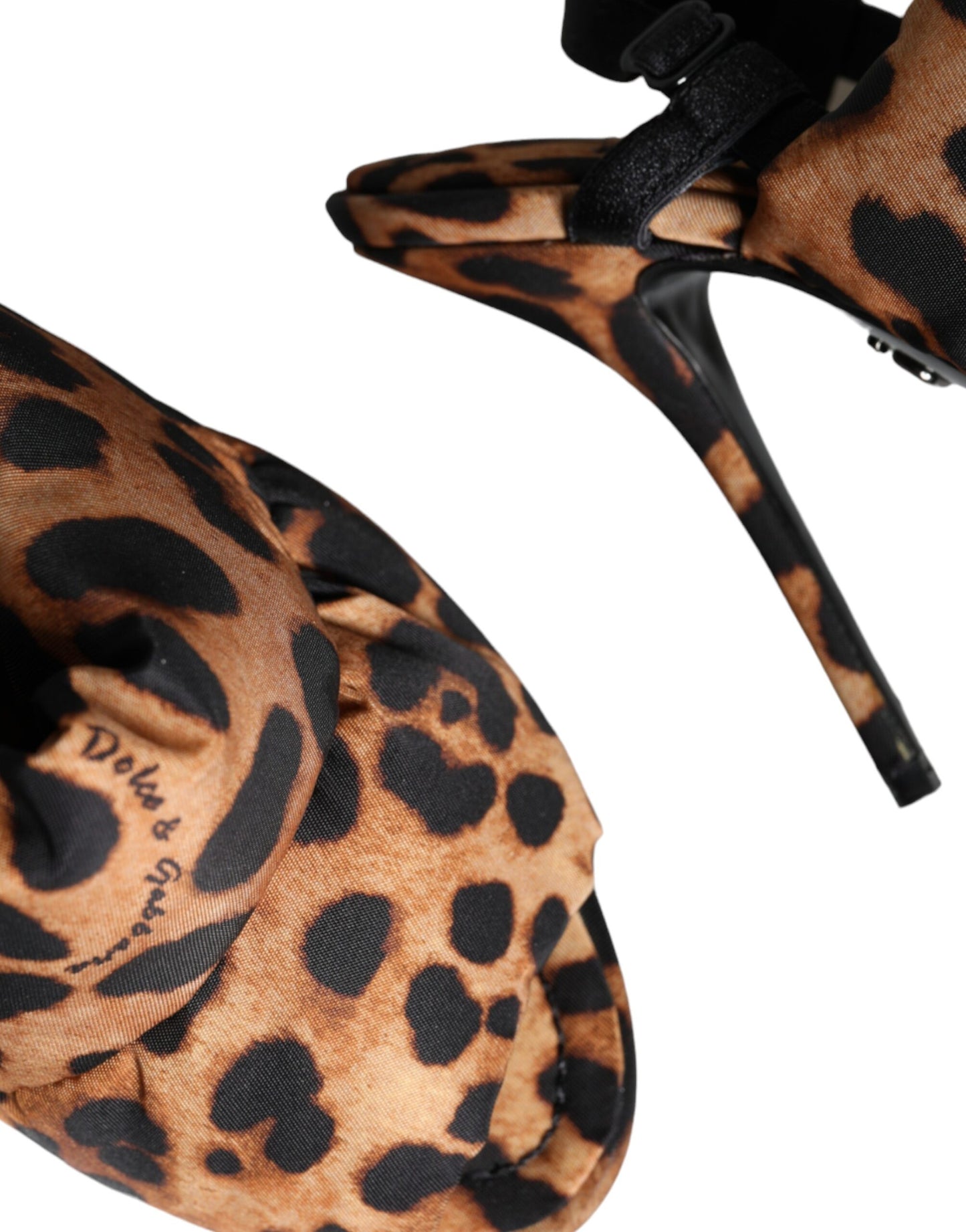 Dolce & Gabbana Brown Leopard Keira Slingback Sandals Shoes