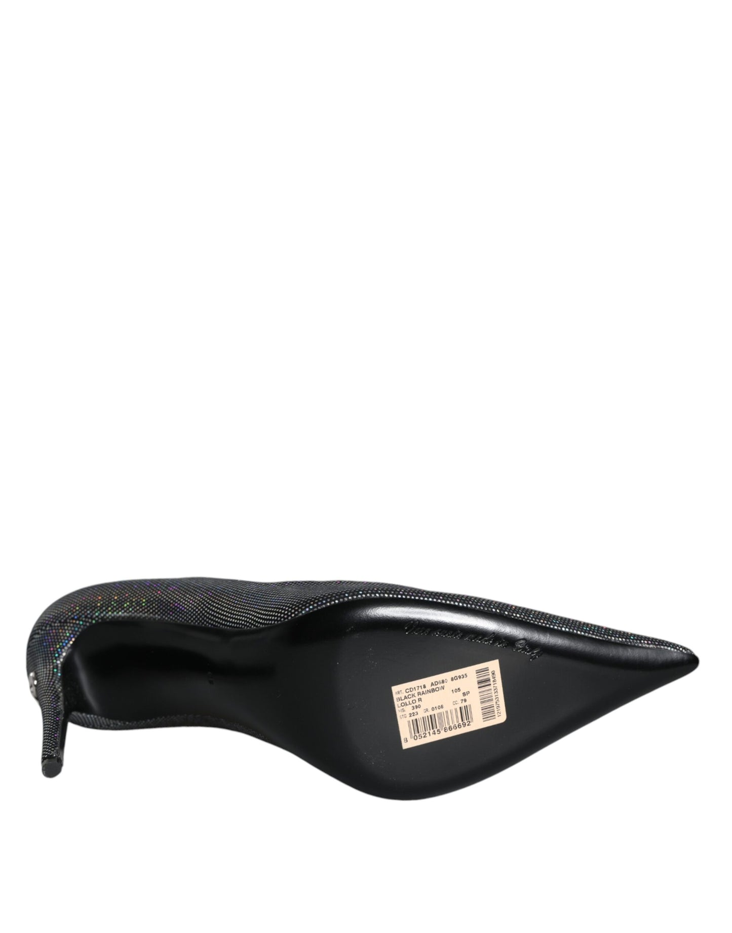 Dolce &amp; Gabbana Pumps aus Leder mit mehrfarbigem Strasssteinen