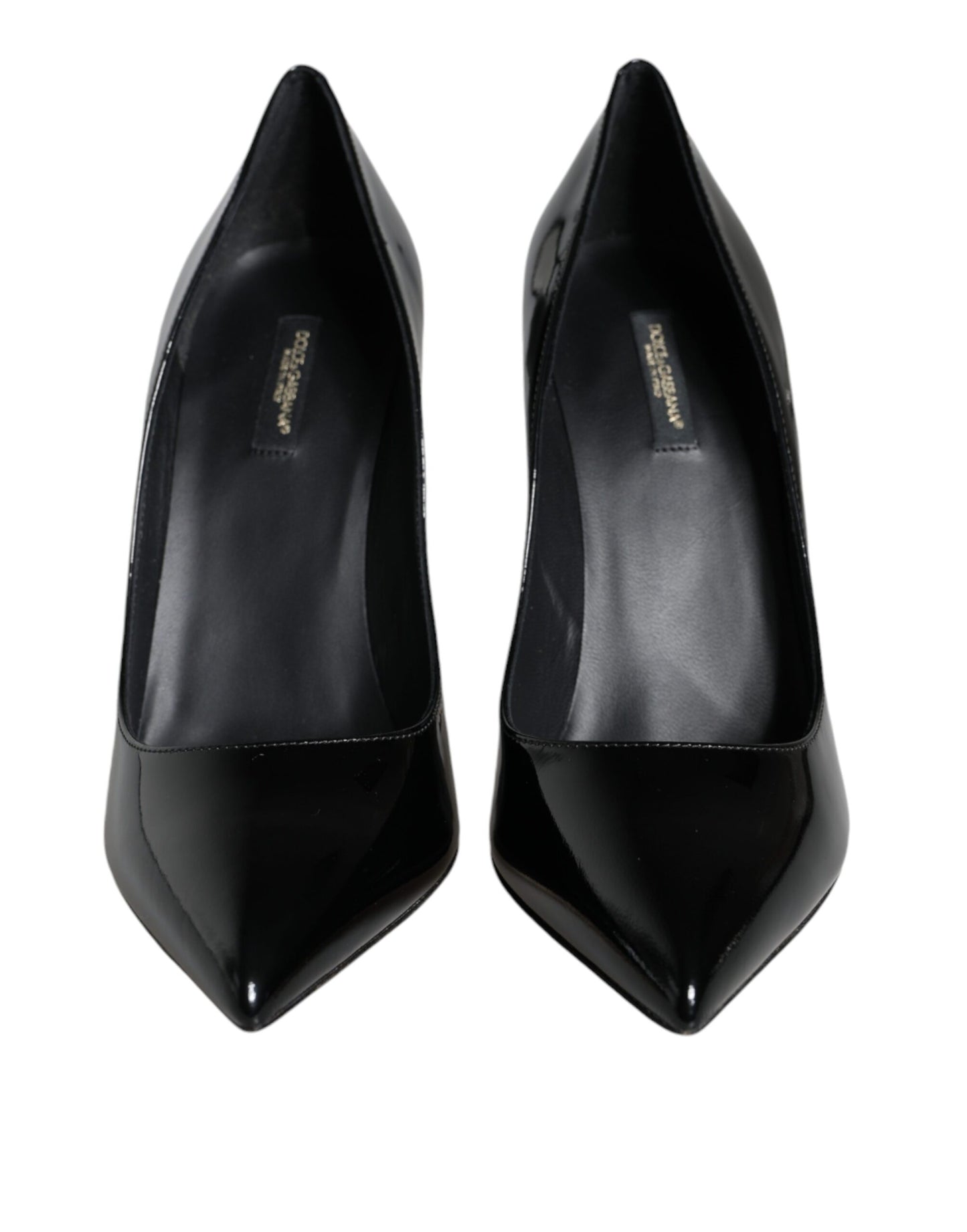 Dolce &amp; Gabbana Bellucci Pumps aus schwarzem Lackleder mit Absatz