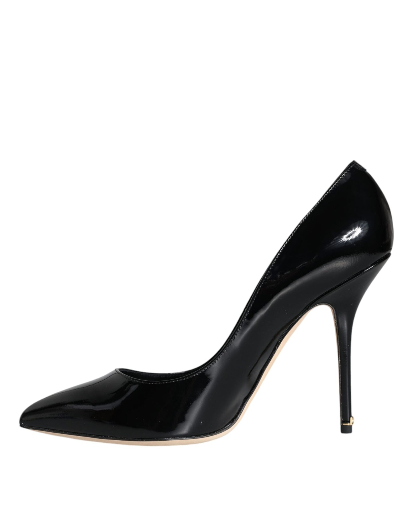 Dolce &amp; Gabbana Bellucci Pumps aus schwarzem Lackleder mit Absatz