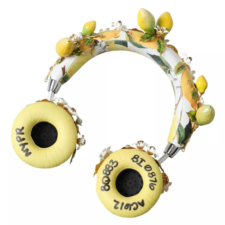 Dolce &amp; Gabbana – Headset mit Zitronenkristall-Blumenmuster, Audio-Kopfhörer