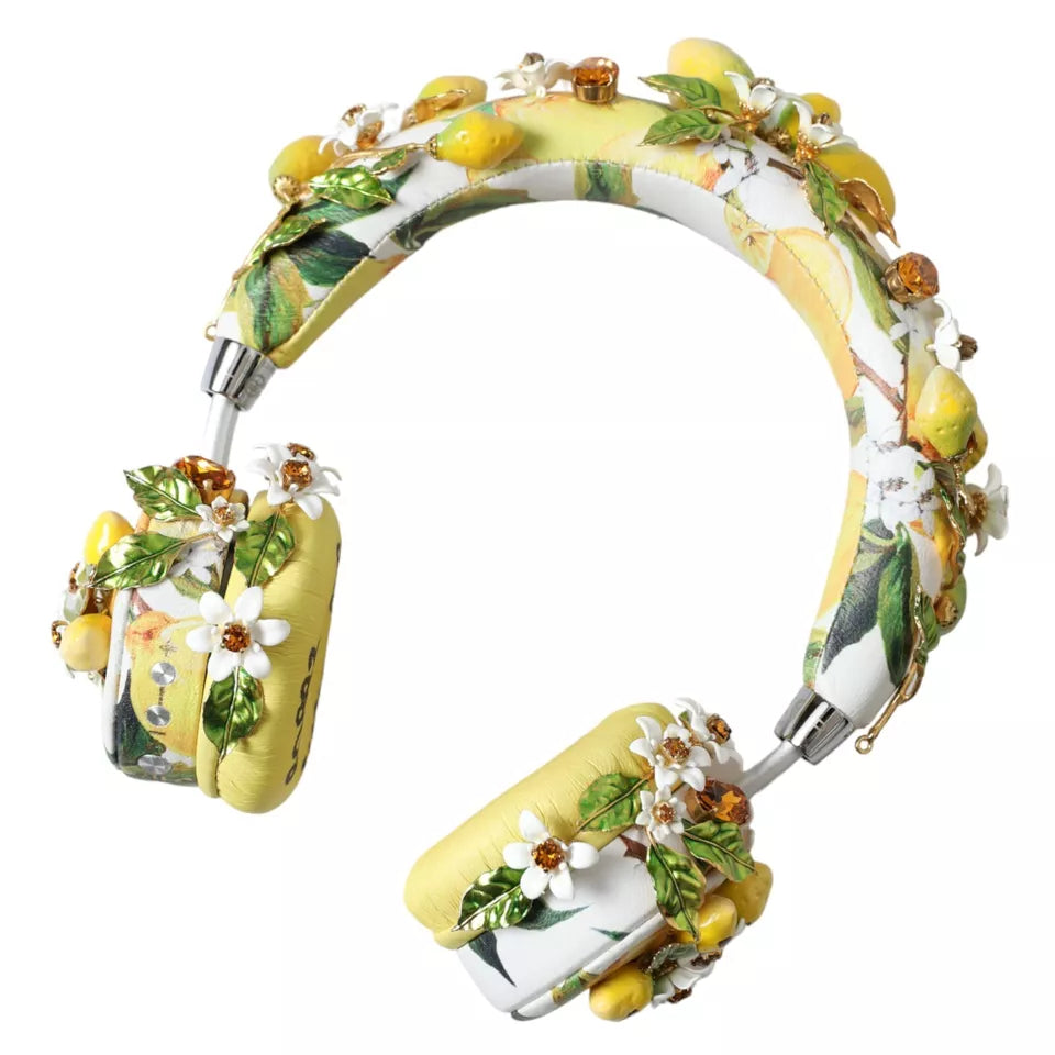 Dolce &amp; Gabbana – Headset mit Zitronenkristall-Blumenmuster, Audio-Kopfhörer