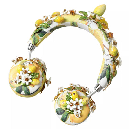 Dolce &amp; Gabbana – Headset mit Zitronenkristall-Blumenmuster, Audio-Kopfhörer