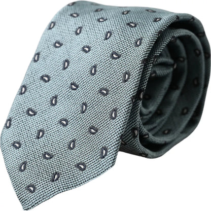 Dolce & Gabbana Green 100% Silk Patterned Adjustable Men Tie