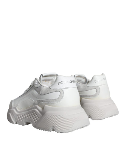 Dolce & Gabbana White DAYMASTER Calf Leather Sneakers Shoes