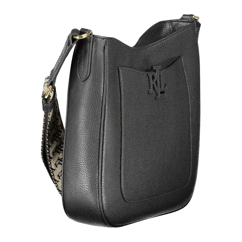 Ralph Lauren Schwarze Lederhandtasche