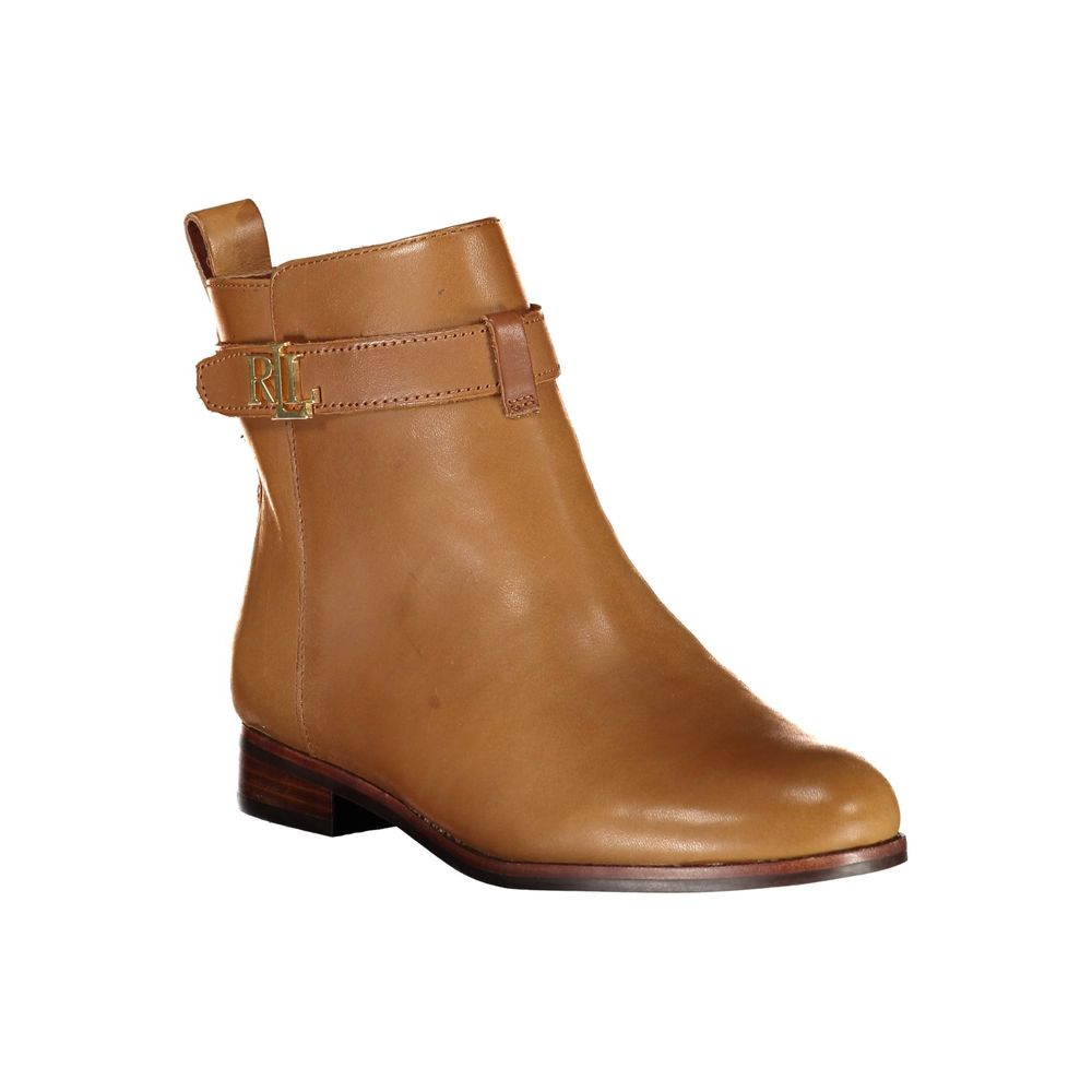 Ralph Lauren – Brauner Polyesterstiefel