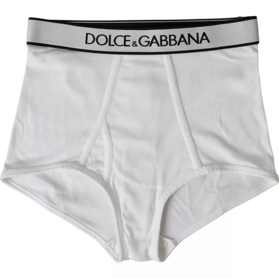 Dolce &amp; Gabbana – Weiße Unterwäsche aus Baumwollstretch mit Markenlogo