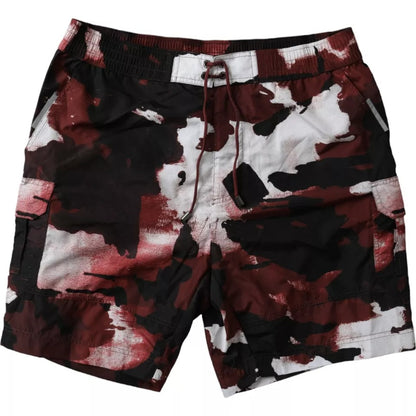 Dolce &amp; Gabbana Mehrfarbige Camouflage DG Logo Strandmode Shorts Bademode