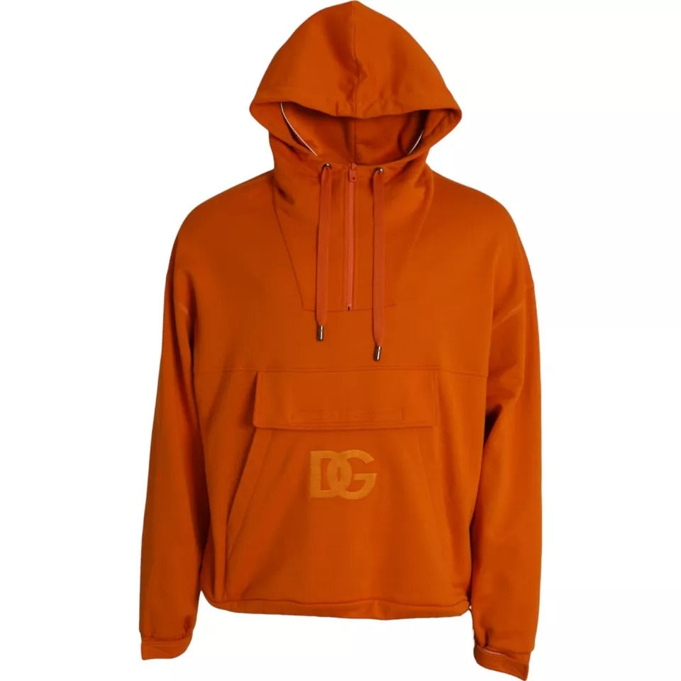 Dolce &amp; Gabbana Orange Kapuzenpullover Sweatshirt Pullover