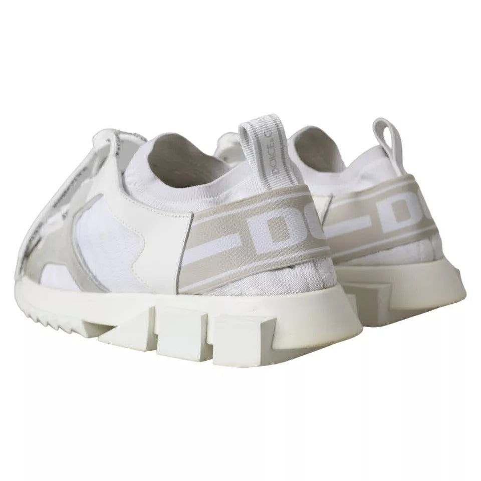 Dolce & Gabbana White Mesh Sorrento Trekking Sneakers Shoes