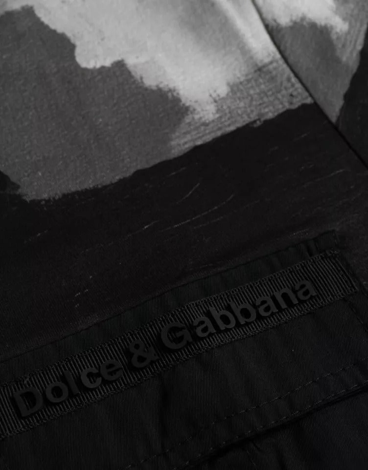 Dolce &amp; Gabbana Mehrfarbiges Camouflage-T-Shirt aus Baumwolle mit Rundhalsausschnitt