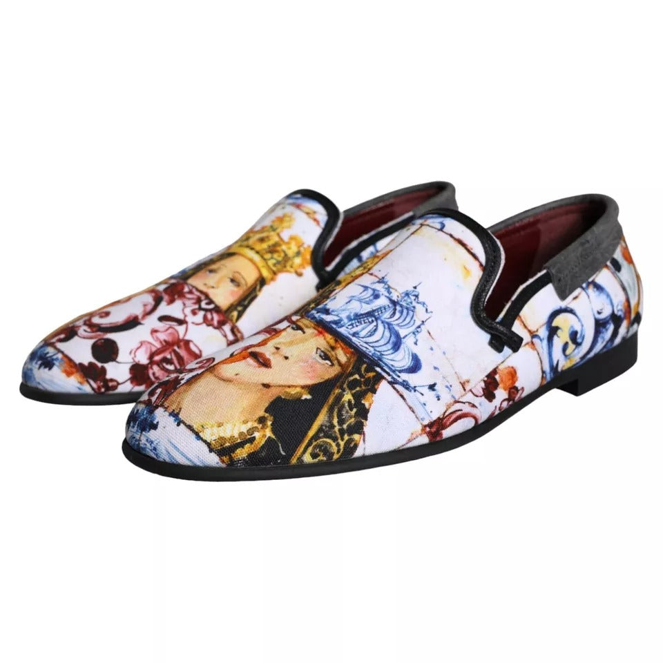 Dolce &amp; Gabbana Mehrfarbige Madonna Majolica Amalfi Herren-Loaferschuhe