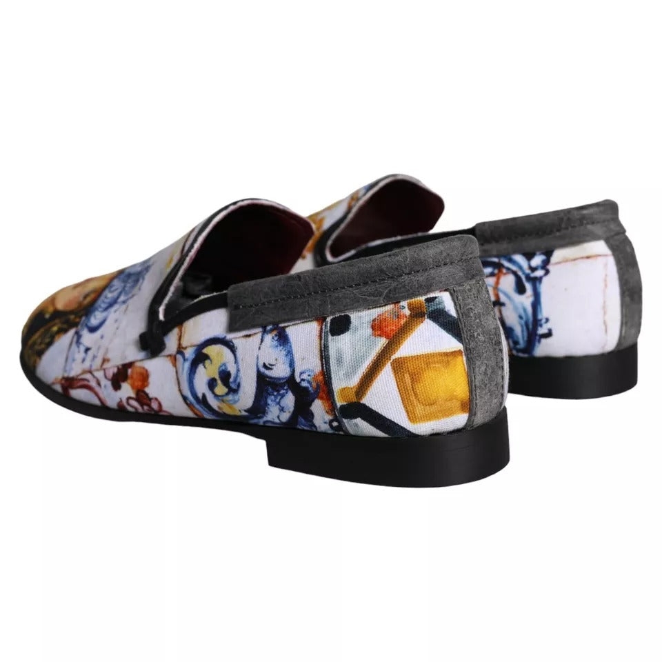 Dolce &amp; Gabbana Mehrfarbige Madonna Majolica Amalfi Herren-Loaferschuhe