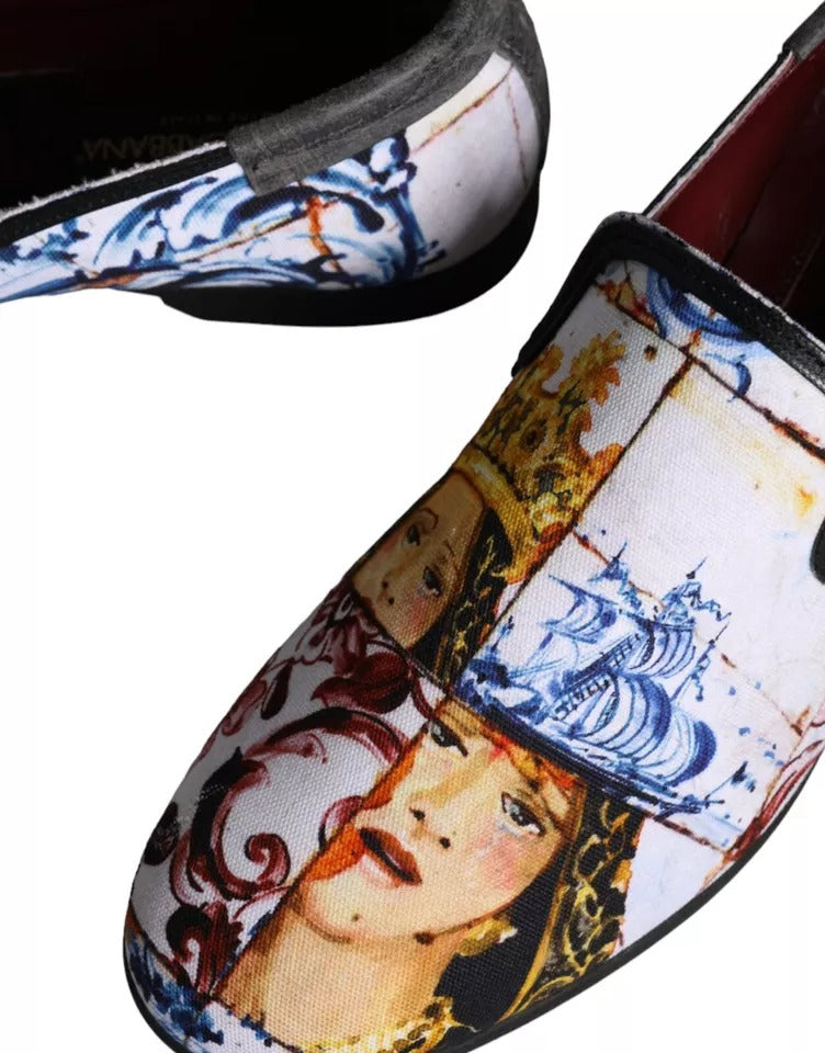 Dolce &amp; Gabbana Mehrfarbige Madonna Majolica Amalfi Herren-Loaferschuhe