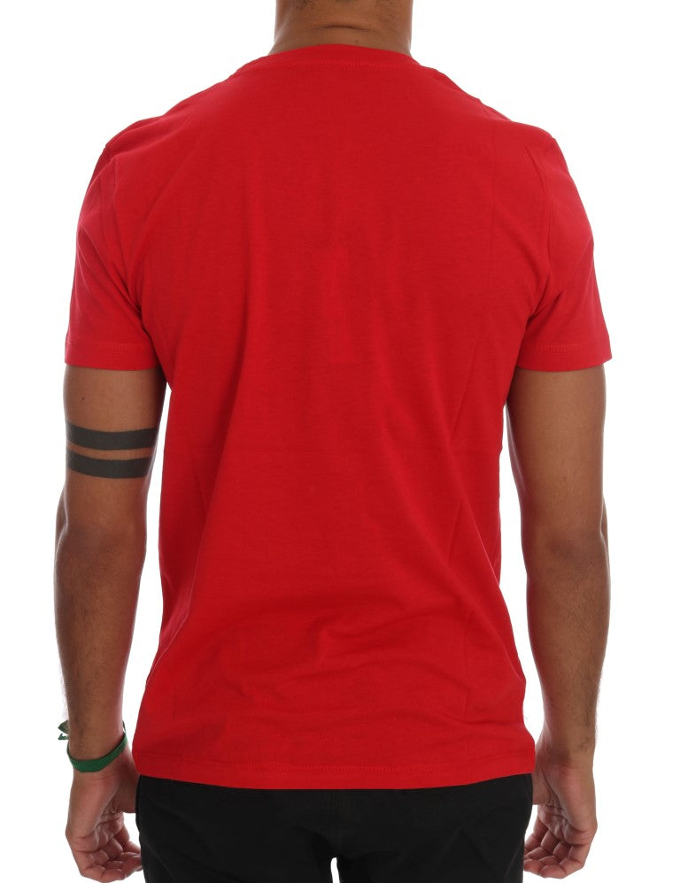 Rotes RIDERS-T-Shirt mit Rundhalsausschnitt aus Baumwolle