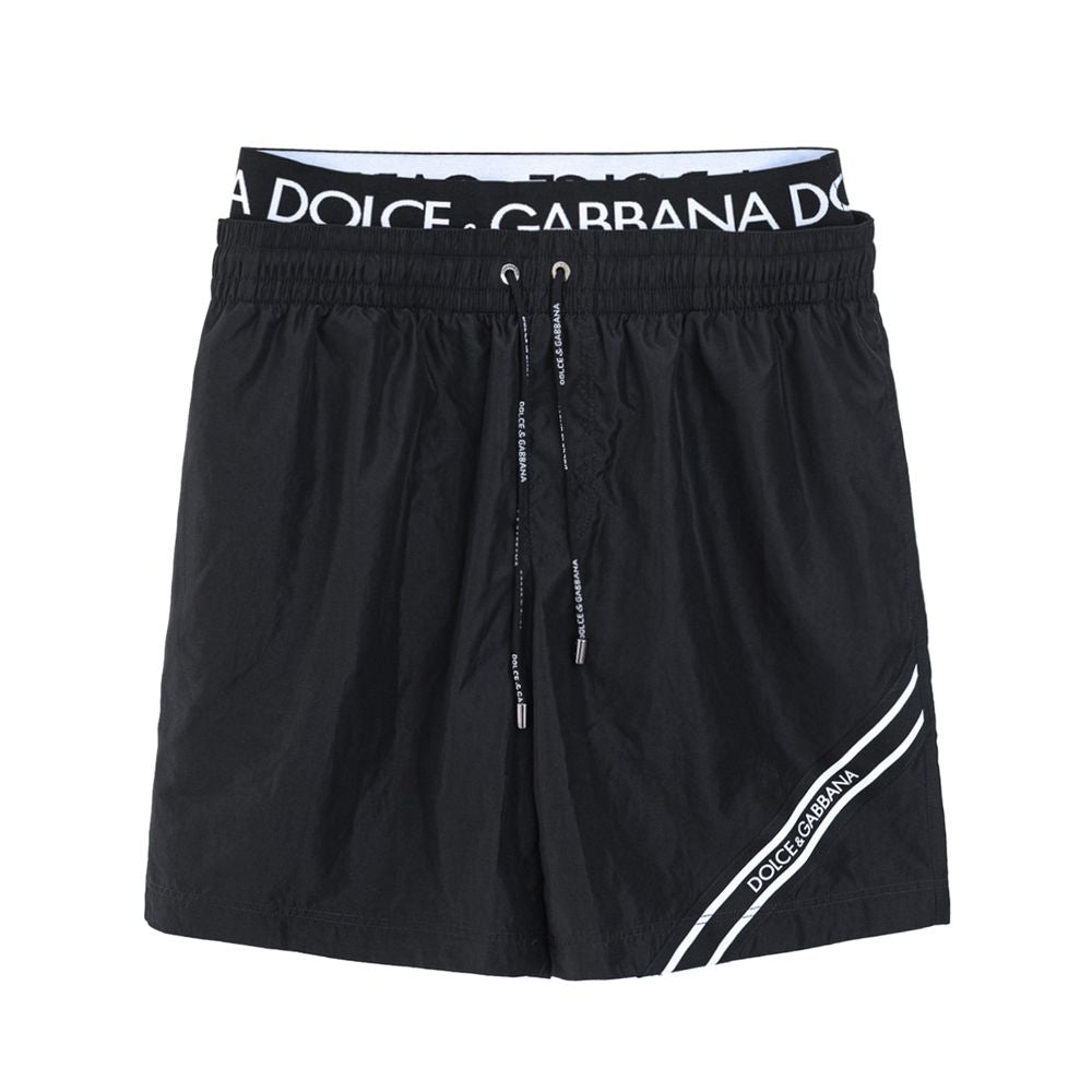 Dolce &amp; Gabbana Schwarze Polyester-Bademode