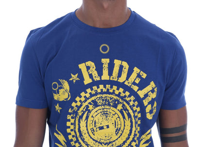 T-shirt girocollo RIDERS in cotone blu