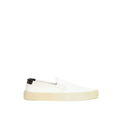 Saint Laurent – ​​Weiße Baumwoll-Sneaker