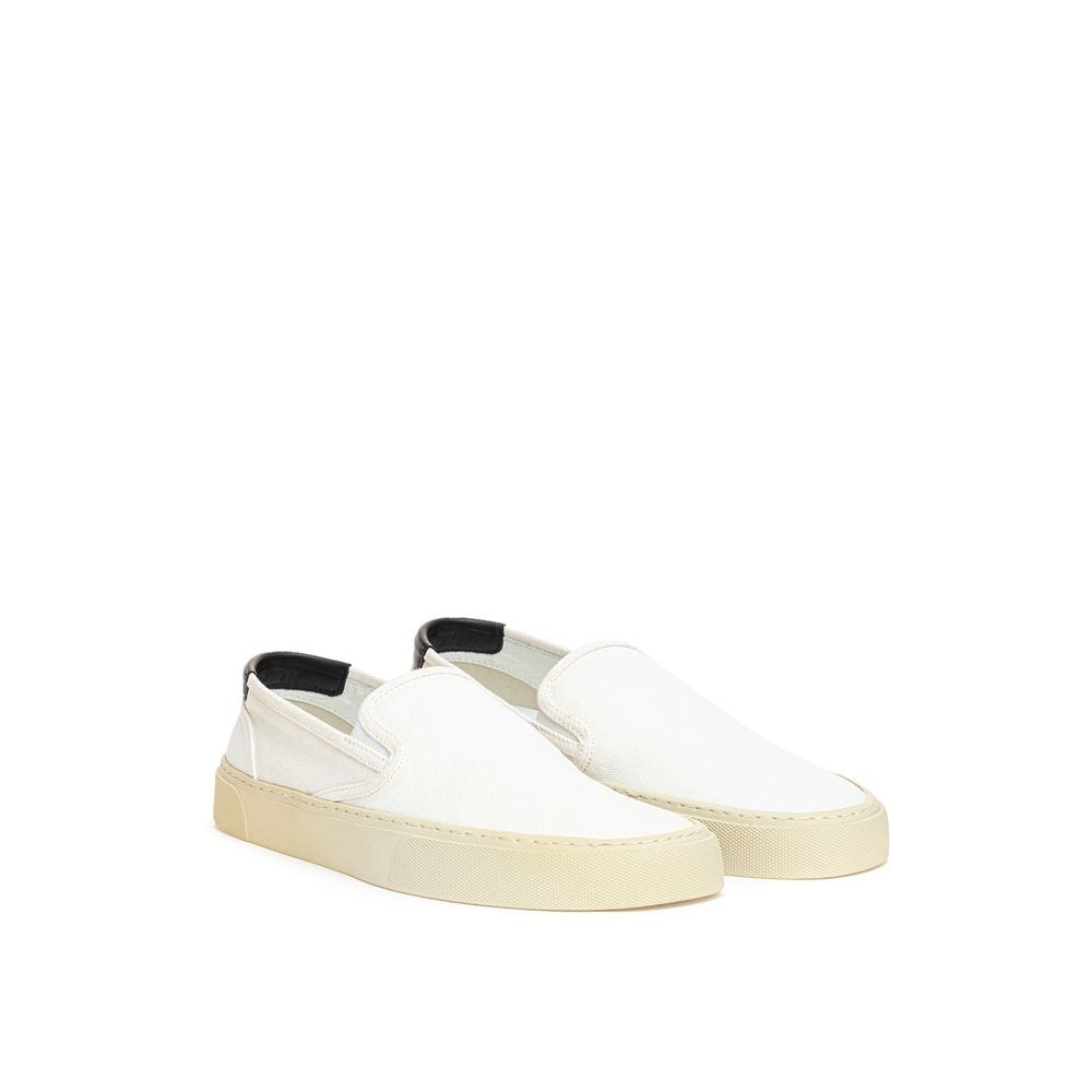 Saint Laurent – ​​Weiße Baumwoll-Sneaker