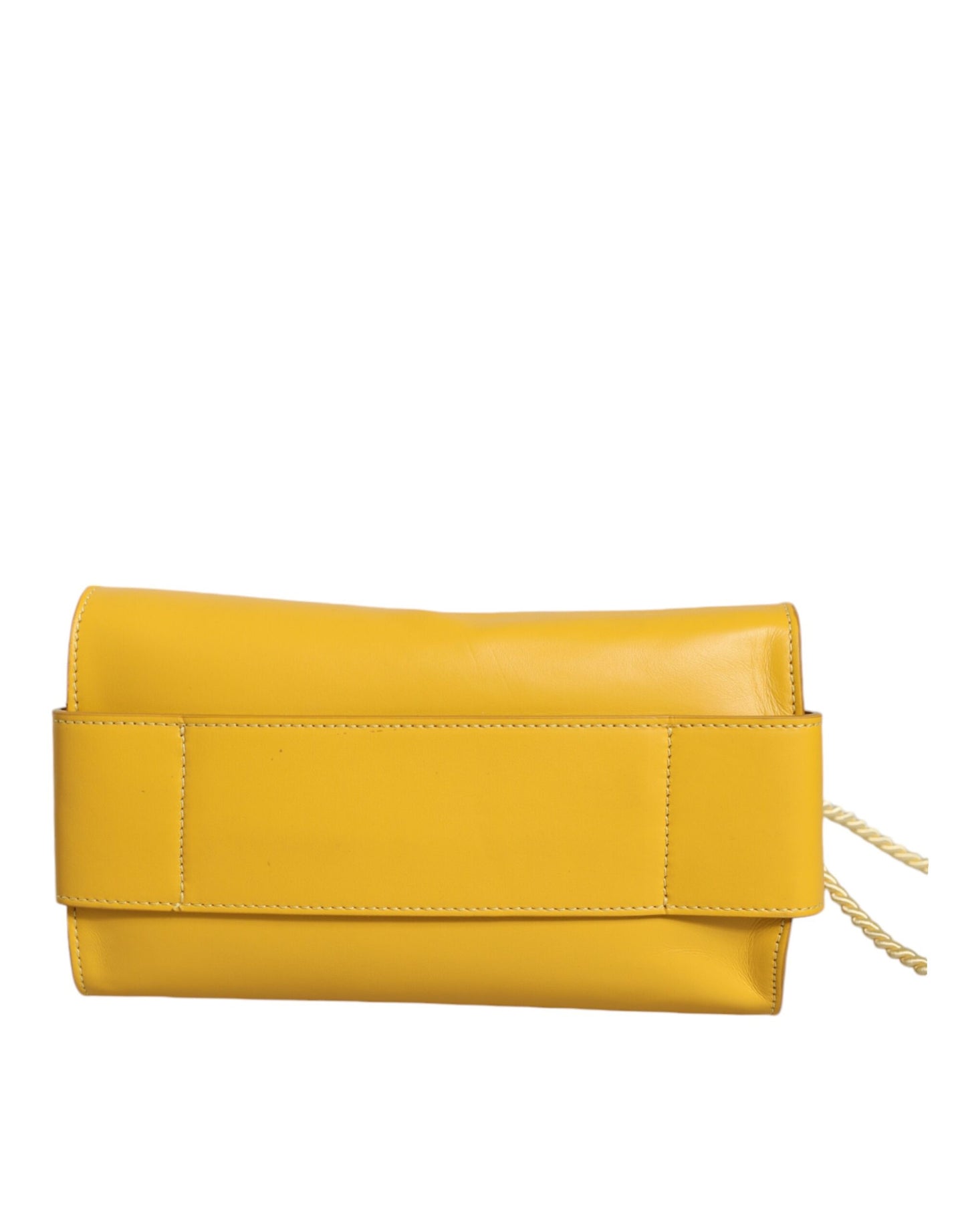 Patrizia Pepe Yellow Leather Shoulder Strap Top Handle Bag