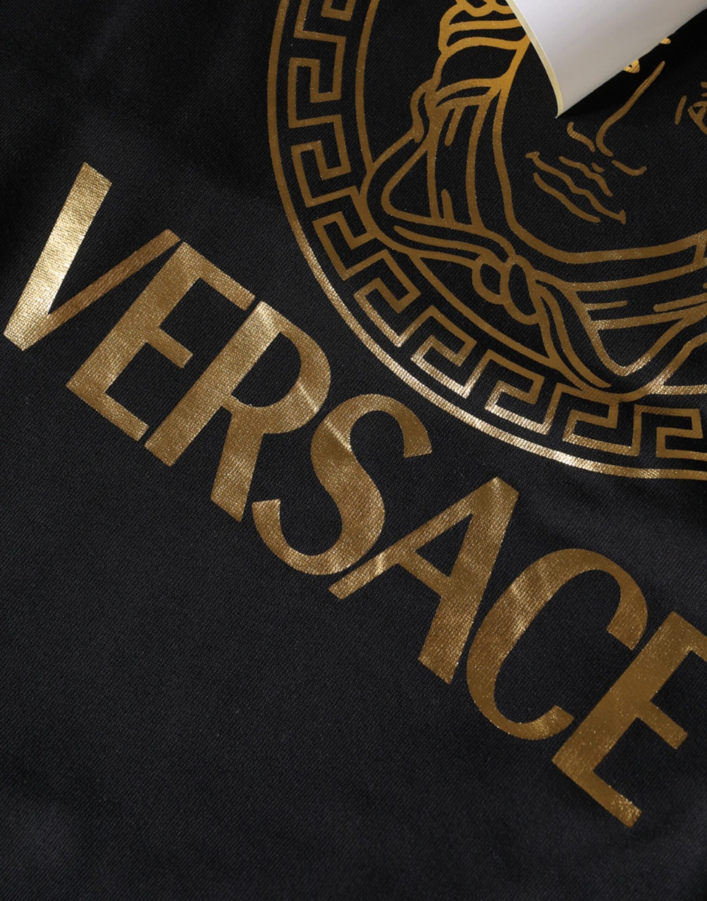 Versace – Schwarzer Kapuzenpullover aus Baumwolle mit Medusa-Print