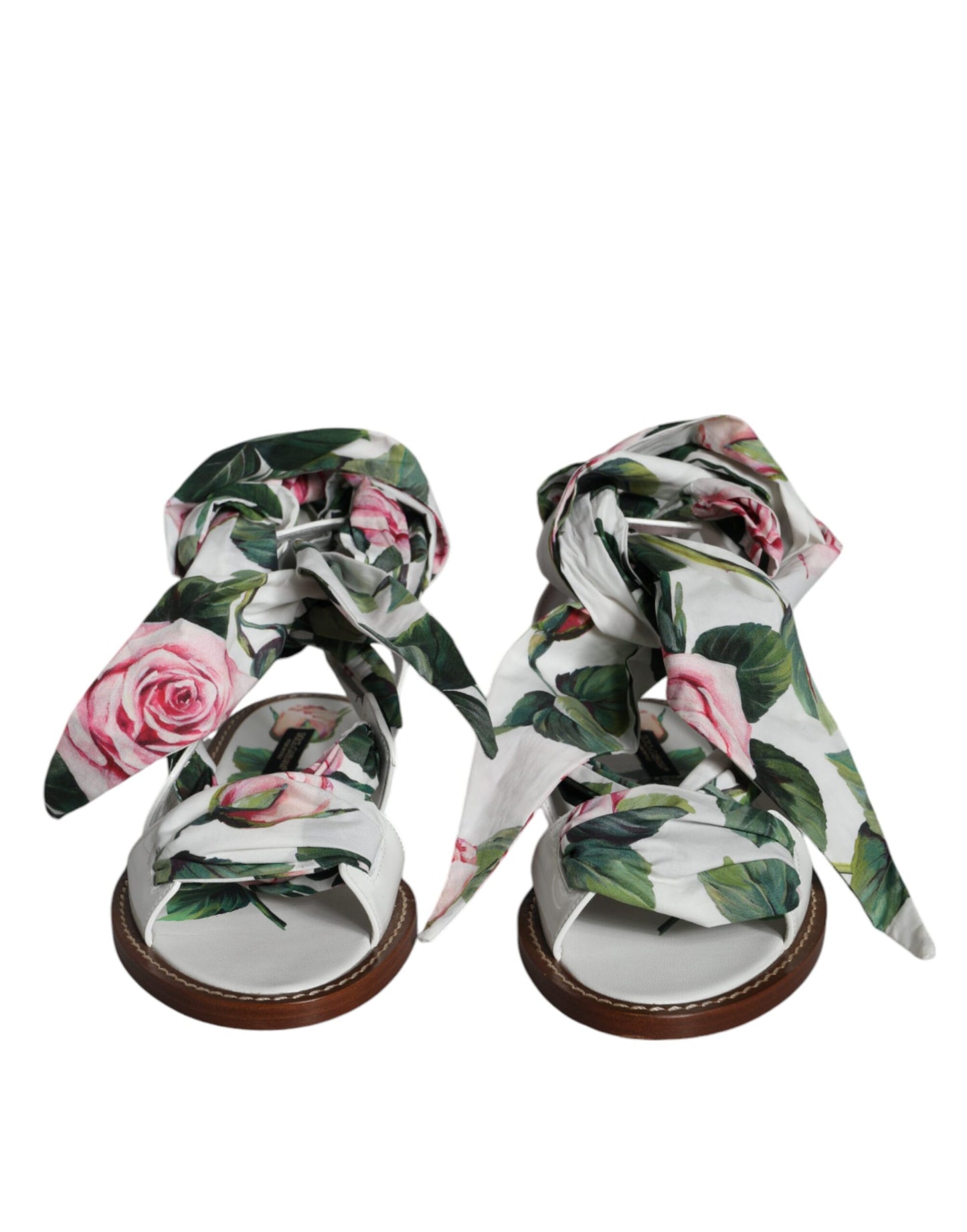 Dolce &amp; Gabbana Sandalen mit Knöchelriemen und Blumenmuster, mehrfarbig