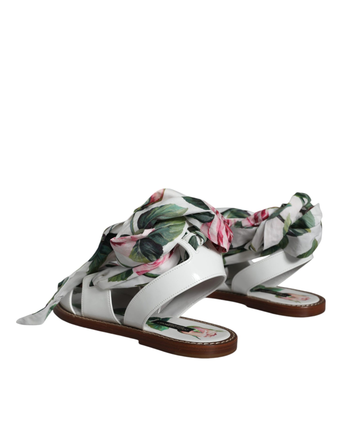 Dolce &amp; Gabbana Sandalen mit Knöchelriemen und Blumenmuster, mehrfarbig