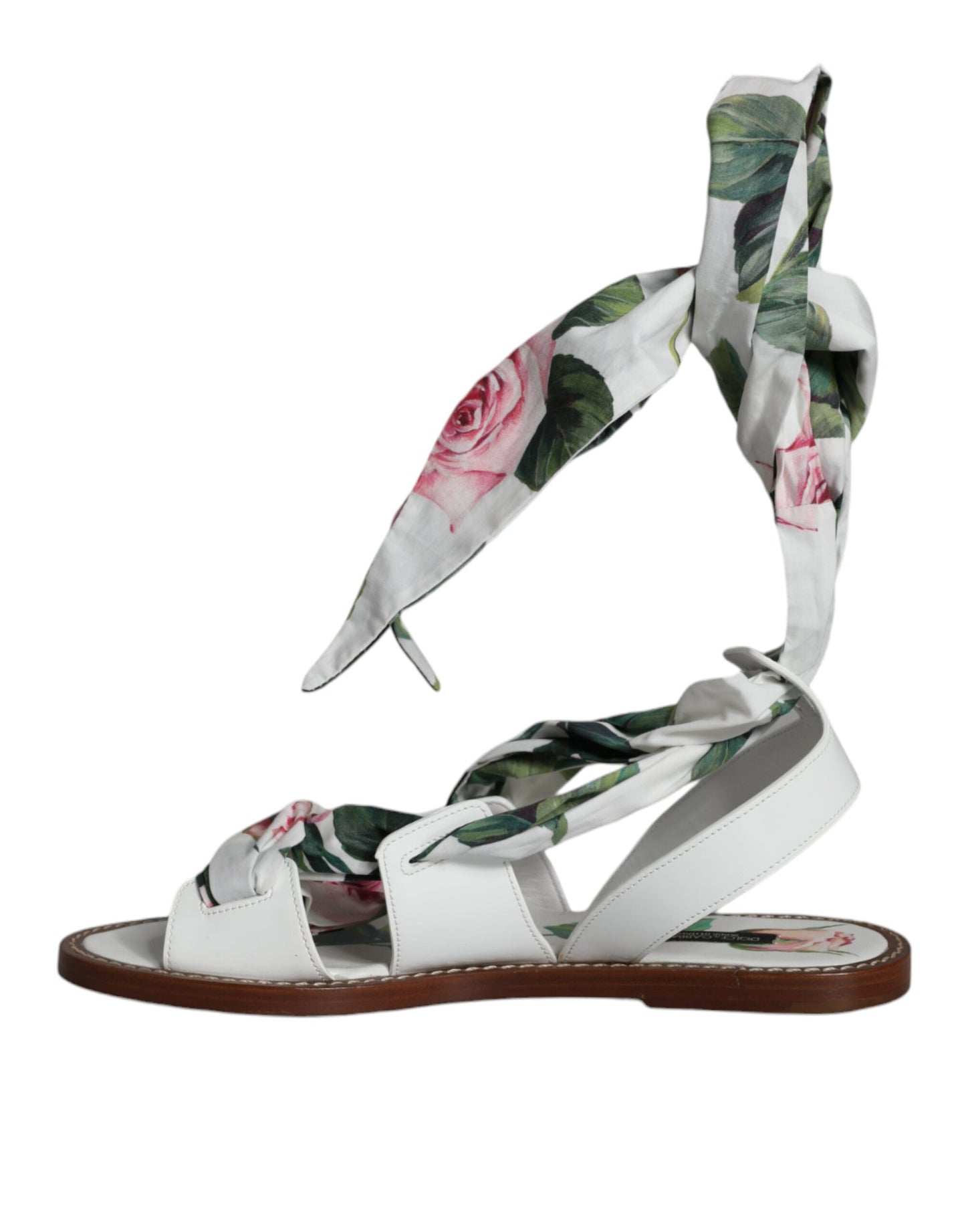 Dolce &amp; Gabbana Sandalen mit Knöchelriemen und Blumenmuster, mehrfarbig