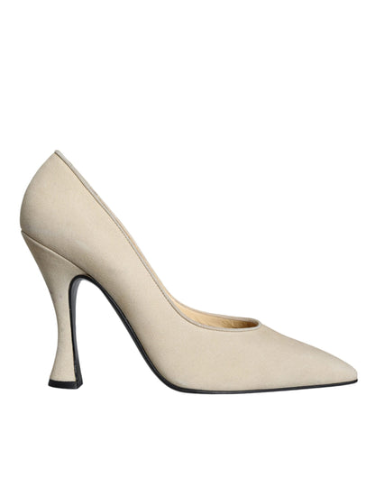 Dolce &amp; Gabbana Pumps mit hohen Absätzen aus Wildleder in Beige