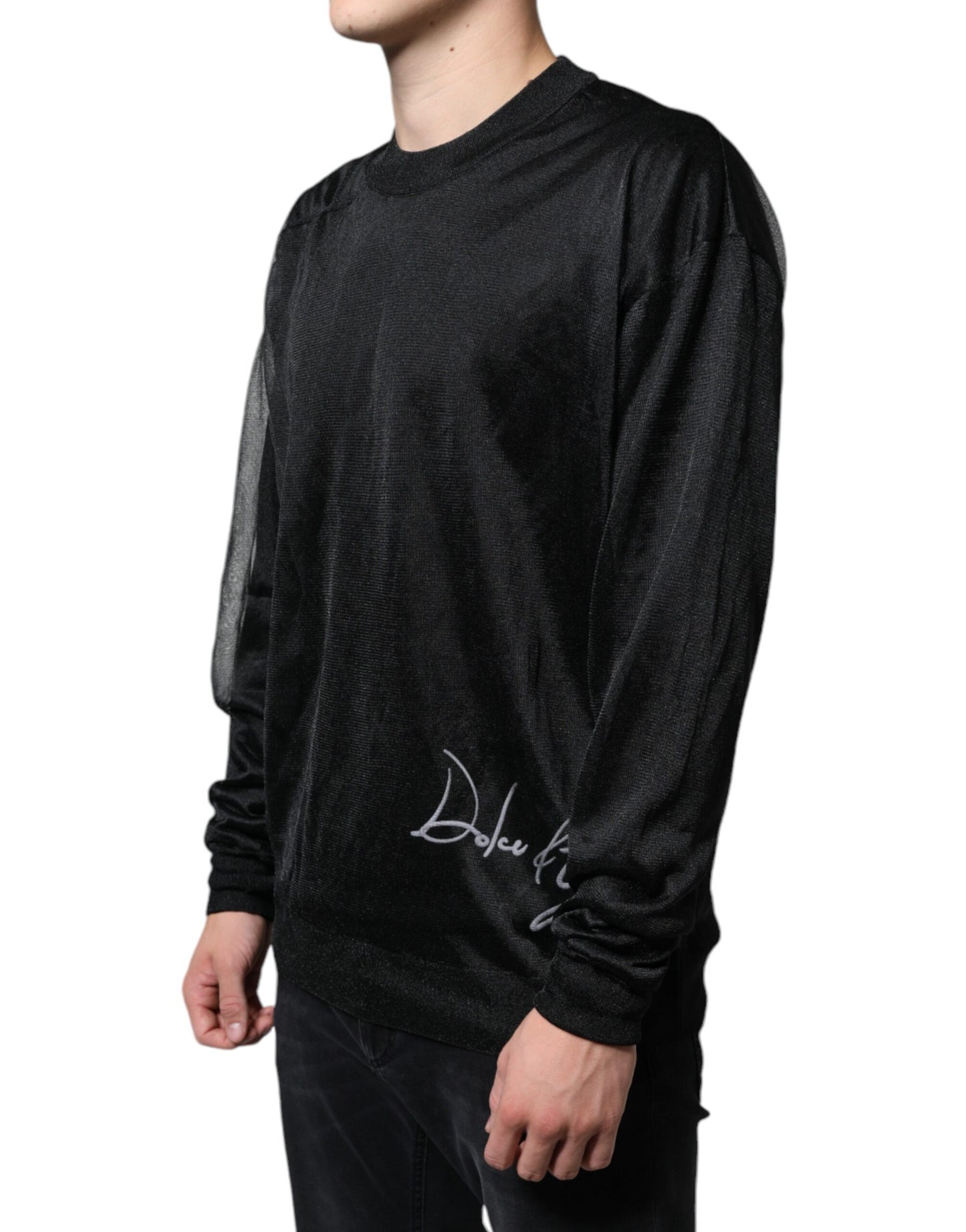 Dolce &amp; Gabbana – Schwarzes Sweatshirt aus Polyester