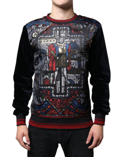 Dolce &amp; Gabbana Mehrfarbiger Jacquard-Sweatshirtpullover mit Rundhalsausschnitt