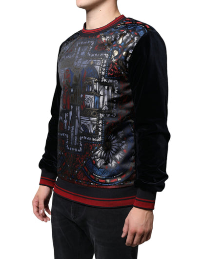 Dolce &amp; Gabbana Mehrfarbiger Jacquard-Sweatshirtpullover mit Rundhalsausschnitt