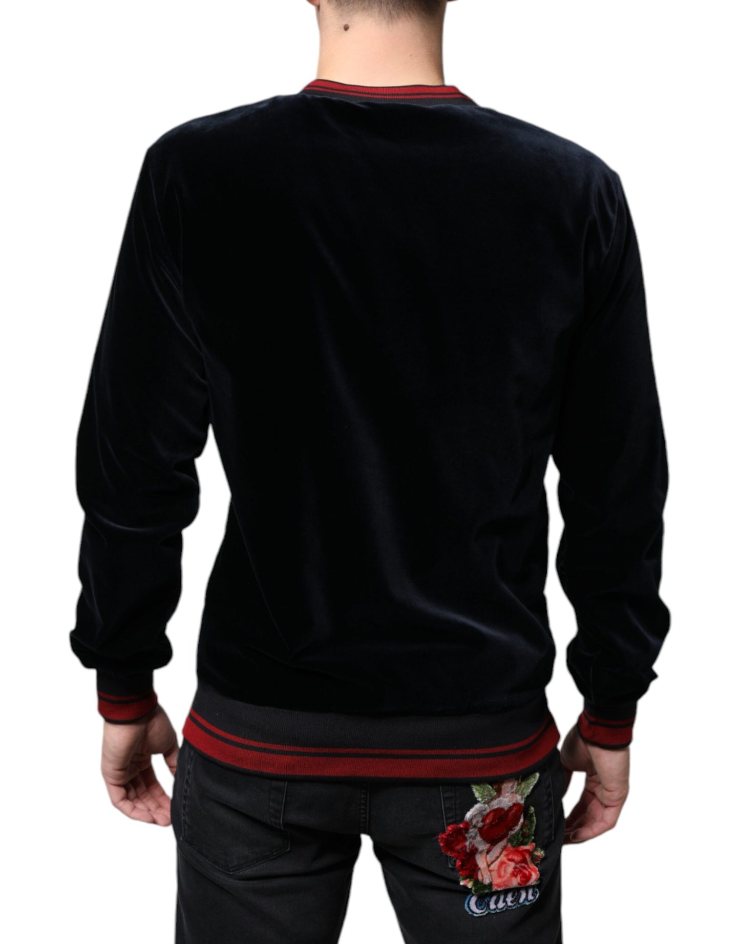 Dolce &amp; Gabbana Mehrfarbiger Jacquard-Sweatshirtpullover mit Rundhalsausschnitt