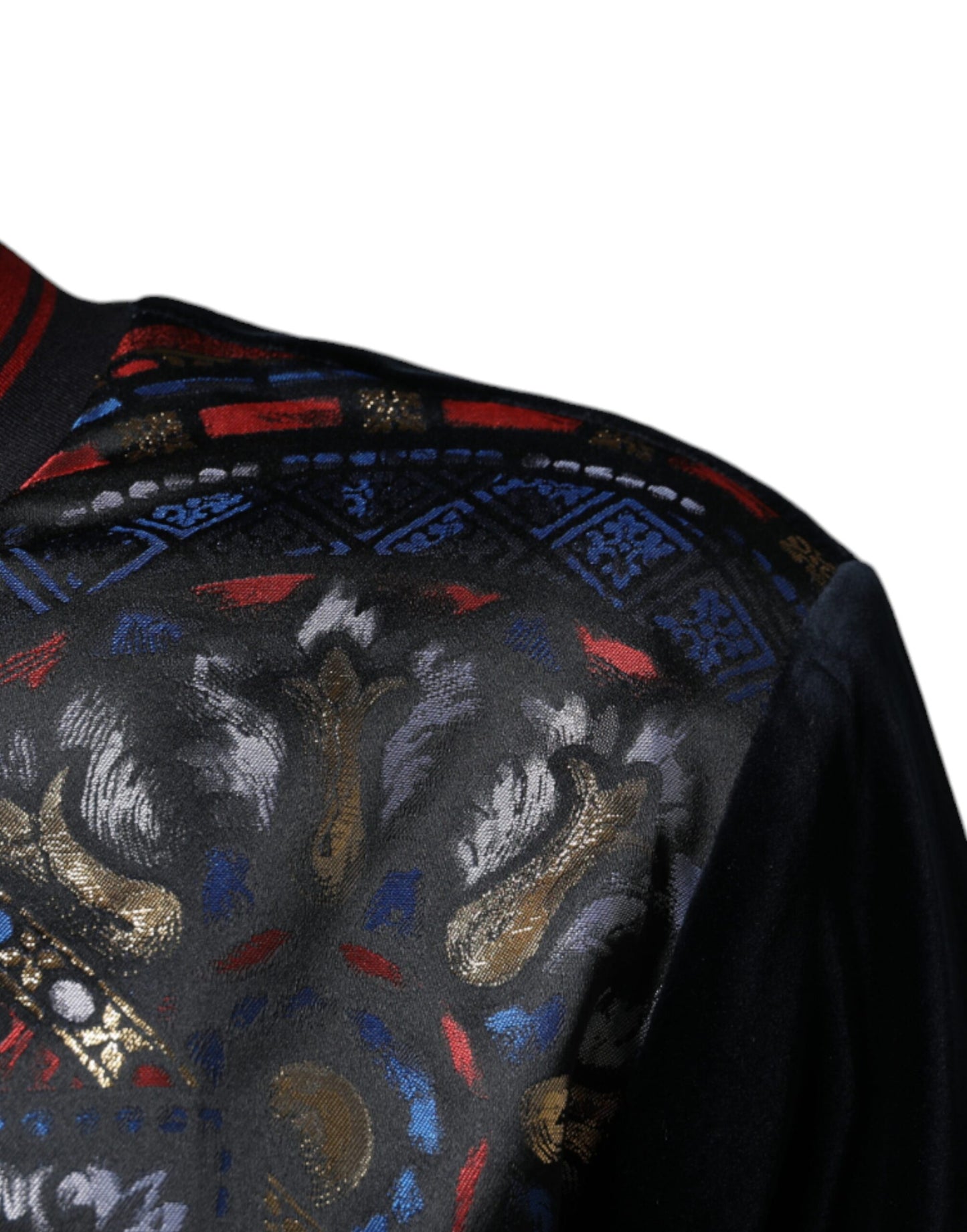 Dolce &amp; Gabbana Mehrfarbiger Jacquard-Sweatshirtpullover mit Rundhalsausschnitt