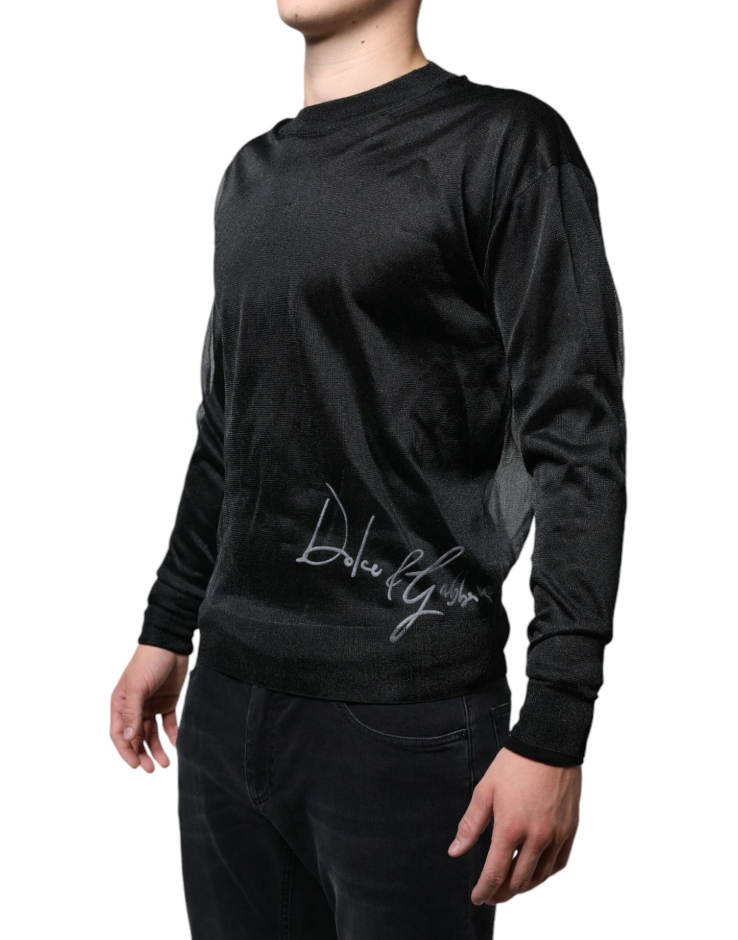 Dolce &amp; Gabbana – Schwarzes Sweatshirt aus Polyester