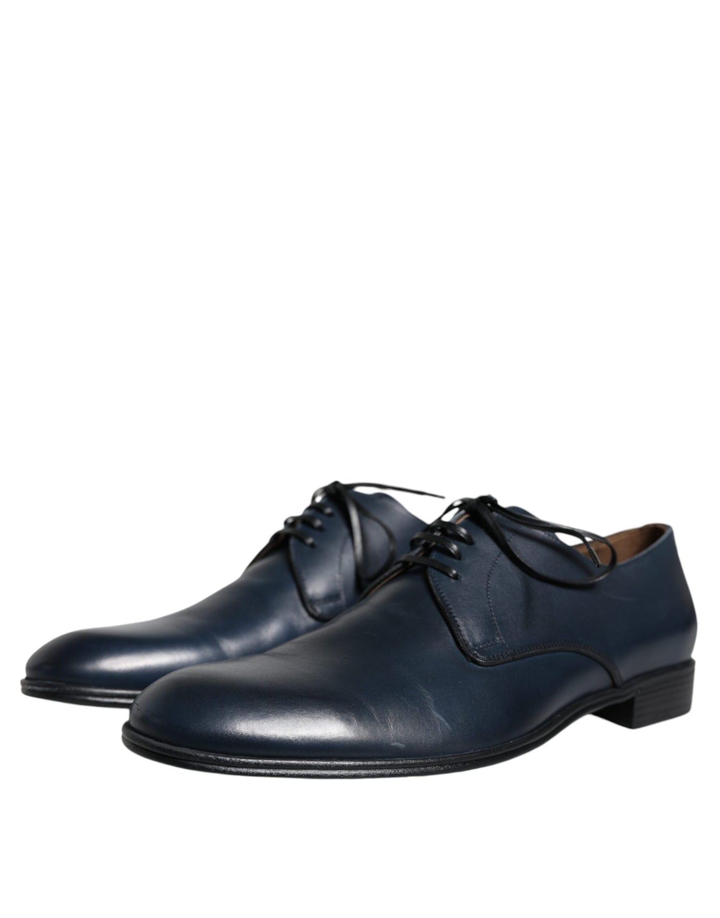 Dolce &amp; Gabbana – Derby-Schuhe aus dunkelblauem Leder