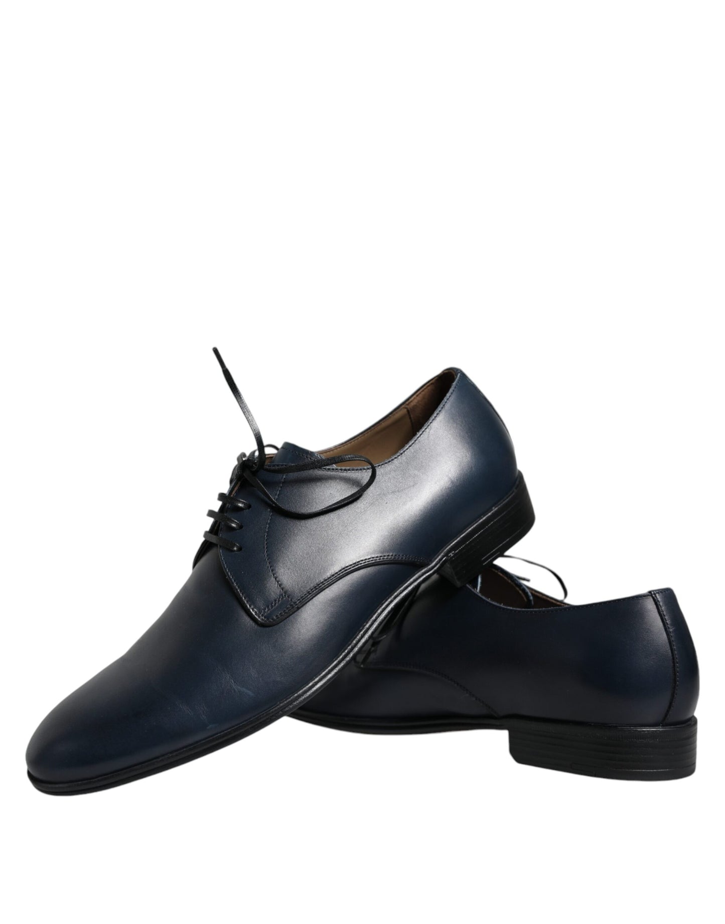 Dolce &amp; Gabbana – Derby-Schuhe aus dunkelblauem Leder