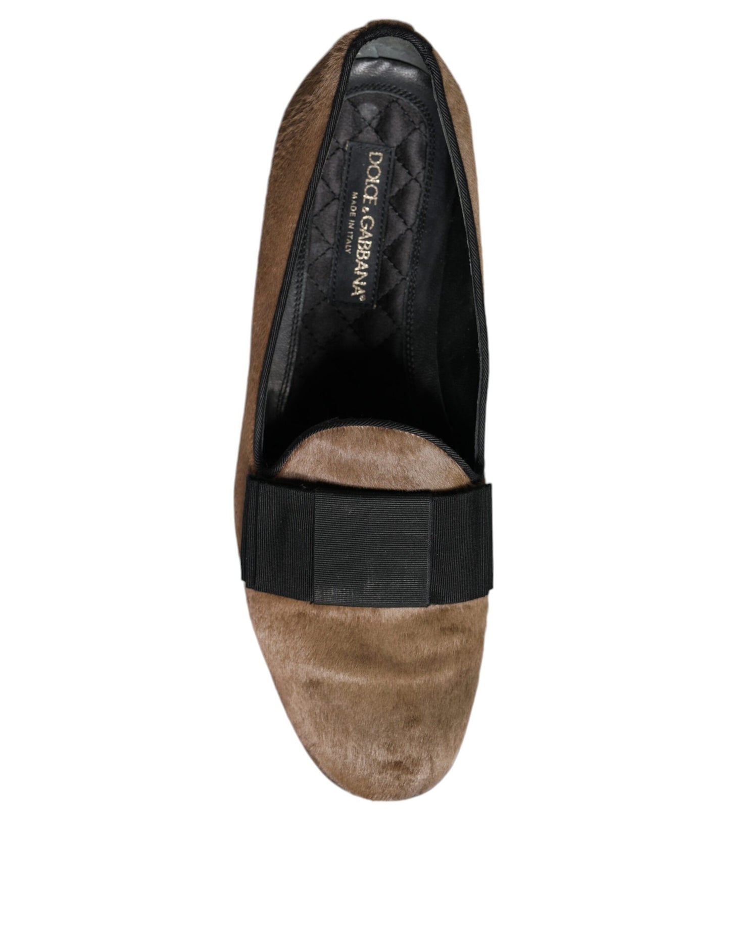 Dolce &amp; Gabbana – Loafer aus Kalbshaarleder in Braun, formelle Schuhe