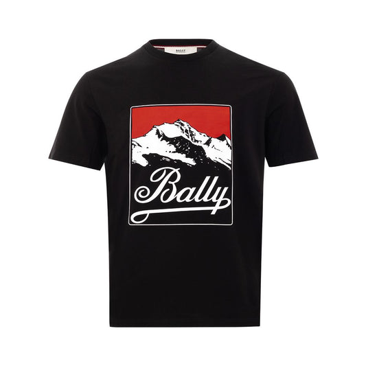 Schwarzes Baumwoll-T-Shirt von Bally