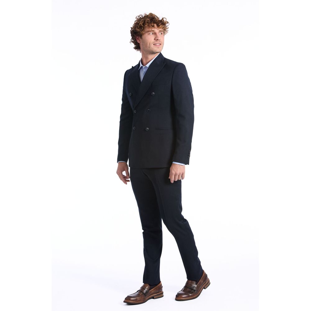 Baldinini Trend Blue Wool Suit