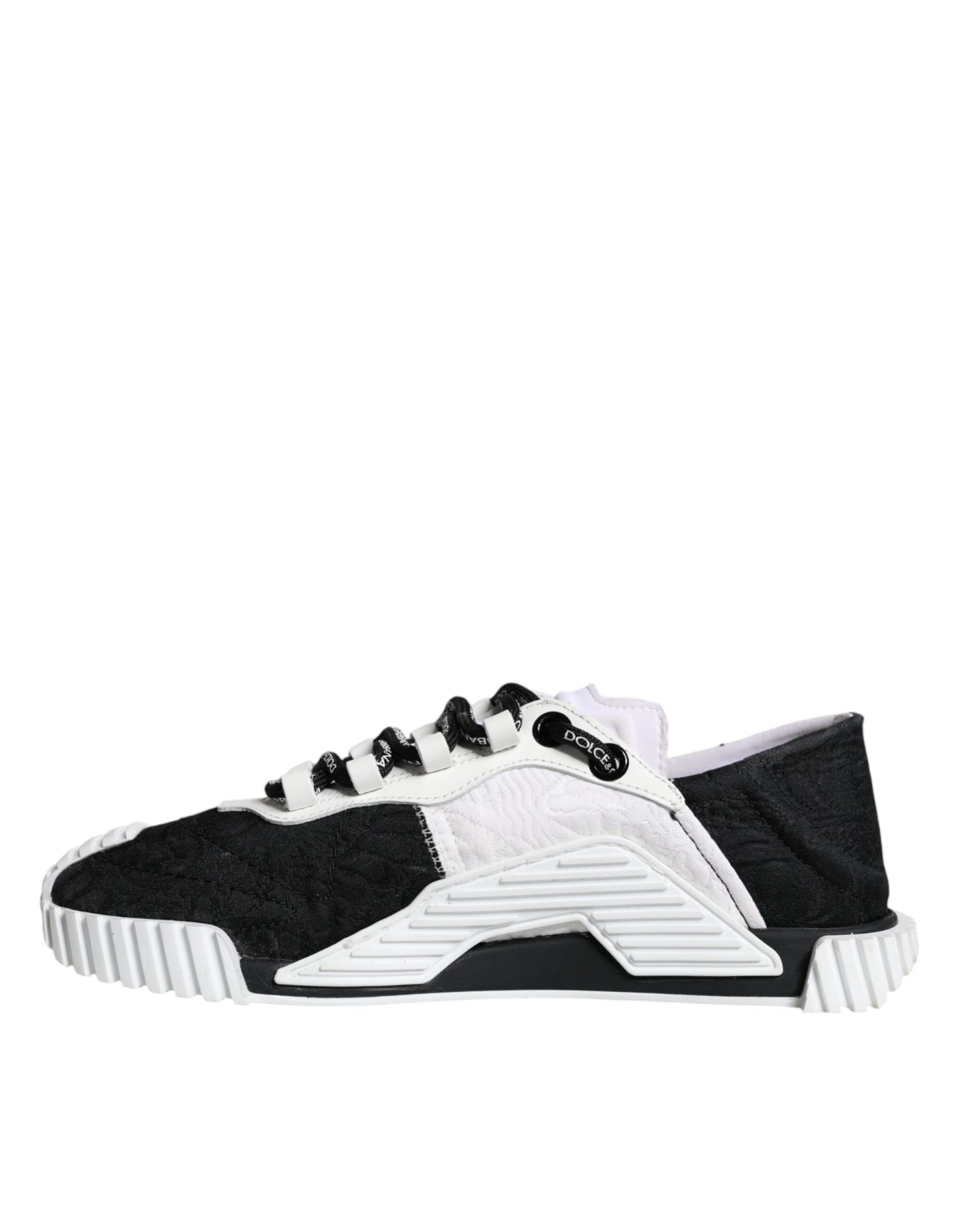 Dolce & Gabbana White Black Low Top NS1 Sneakers Shoes