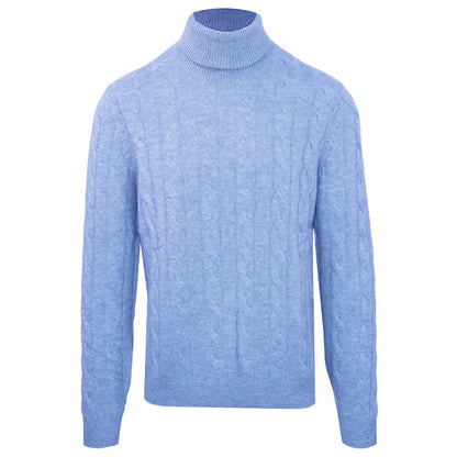 Malo Hellblauer Wollpullover