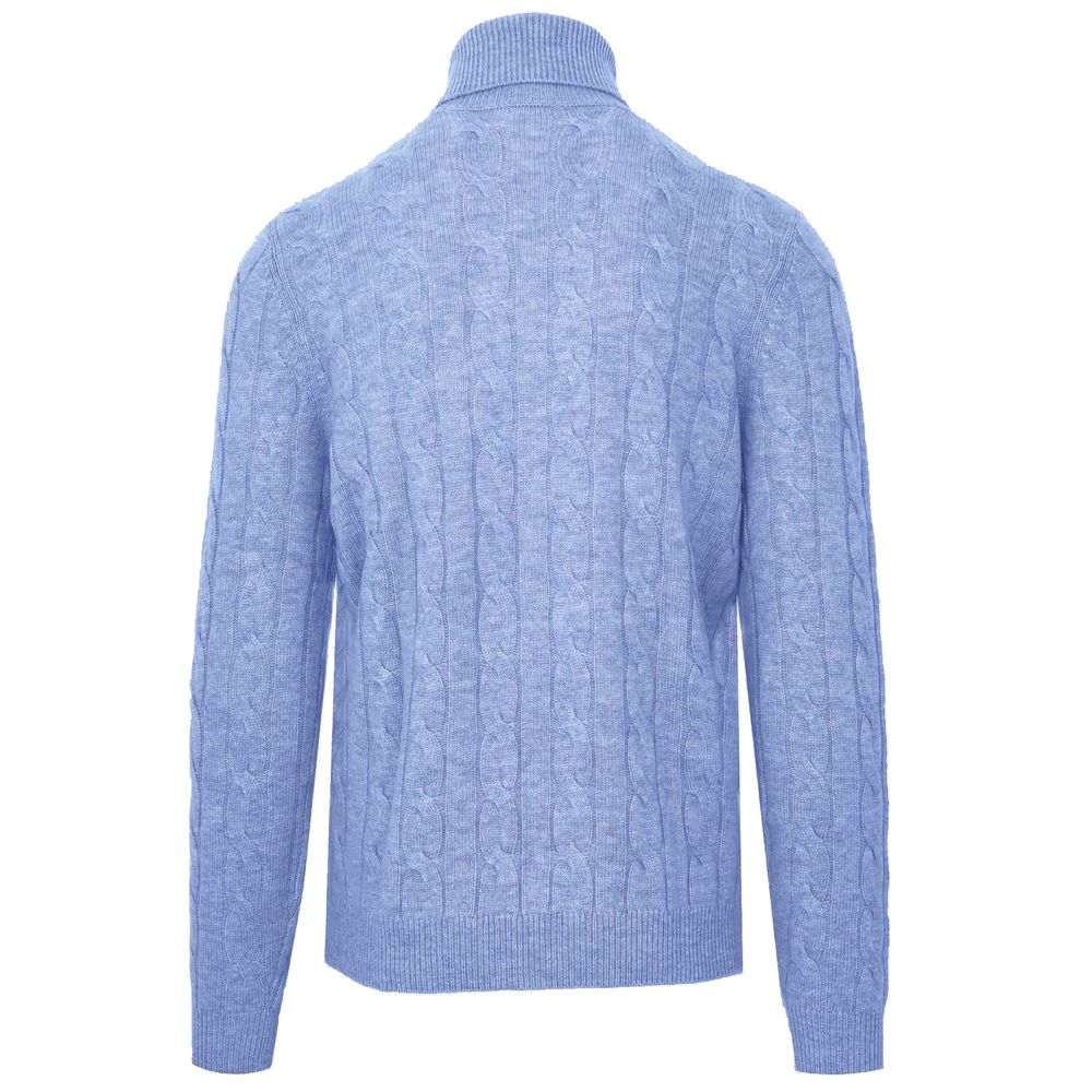 Malo Hellblauer Wollpullover