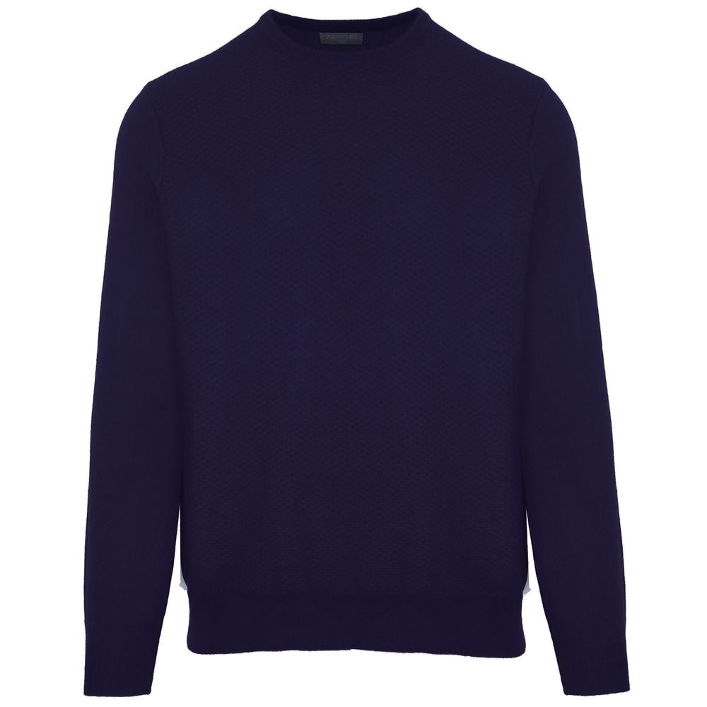 Malo Blauer Wollpullover