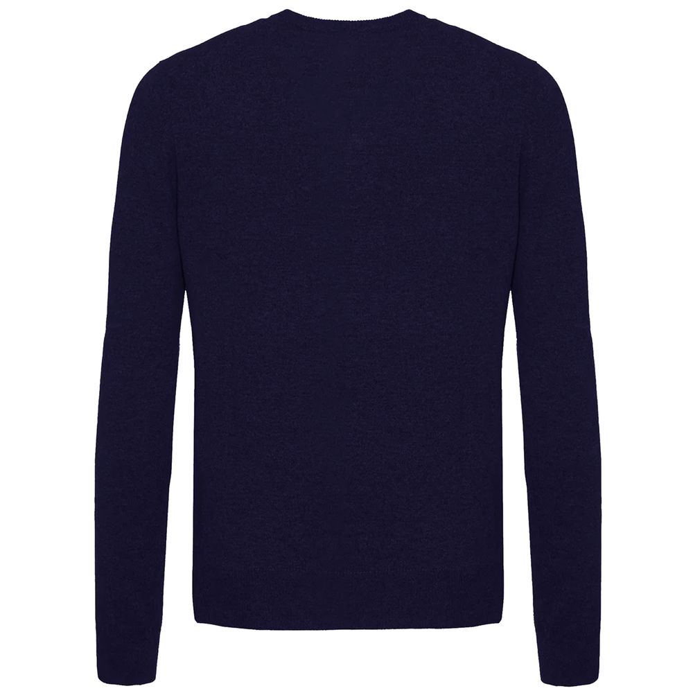 Malo Blauer Wollpullover