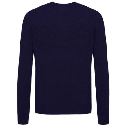 Malo Blauer Wollpullover