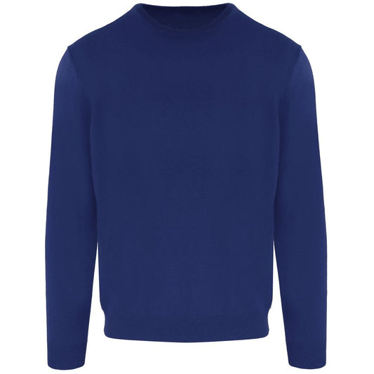 Malo Blauer Wollpullover